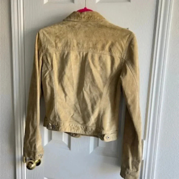 Ladie's/Teens GAP Cow Split Leather Jacket Y2K Size Small - Picture 3 of 5